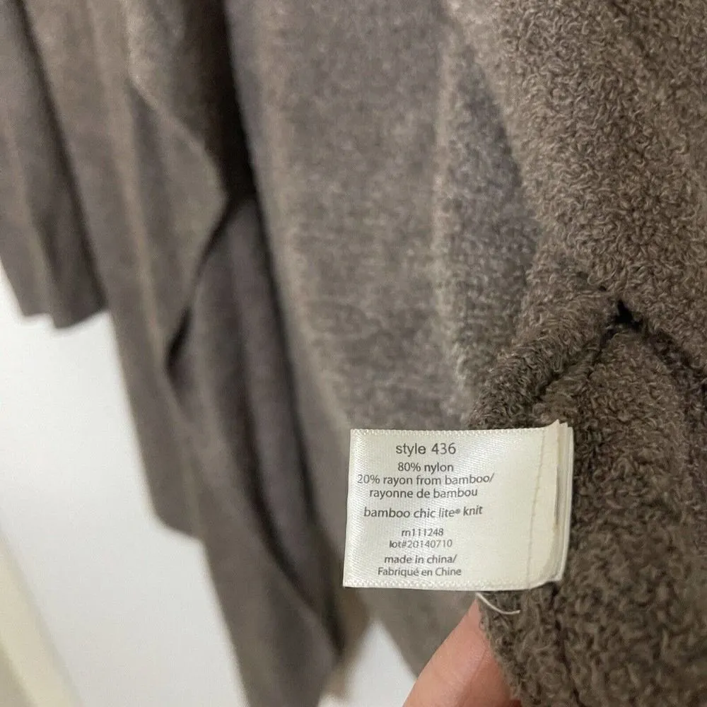 Barefoot dreams sand beige drape front cardigan sweater size Small medium - Image 5