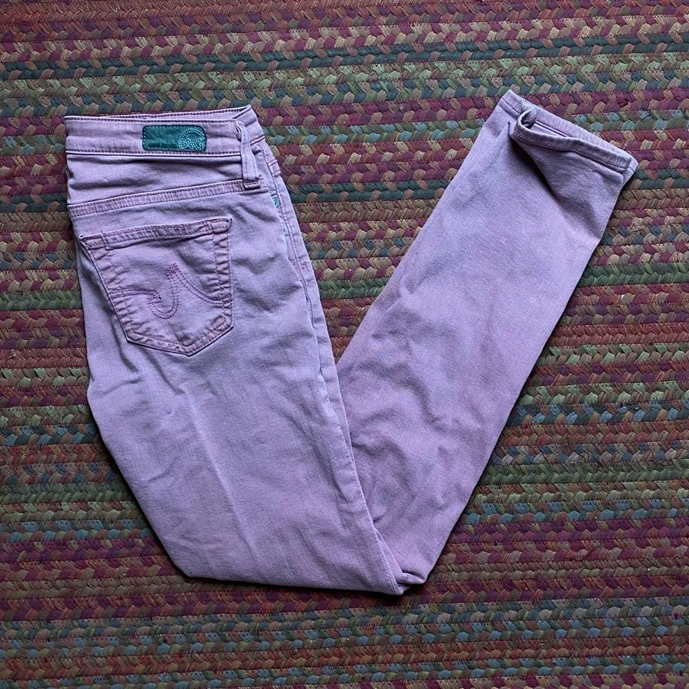 DUSTY ROSE PINK AG STEVIE SKINNY JEANS - Image 2