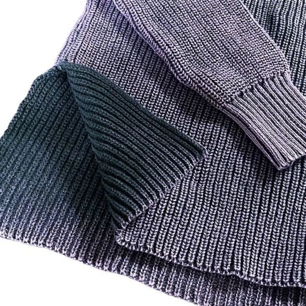 Central‎ Park West Womens Ribbed Knit Cotton Pullover Hoodie Purple Size Medium - Image 5