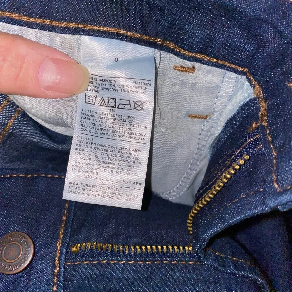 Old Navy Super Skinny Ankle Mid Rise Jeans Dark blue denim, new with tag size 0 - Image 4