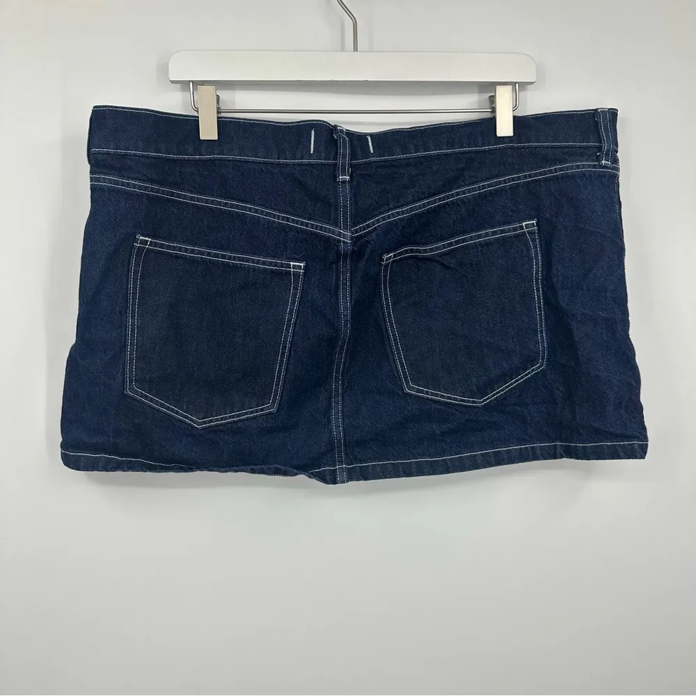 Abercrombie And Fitch Denim Mini Mid Rise Skirt Size 33 - Image 5