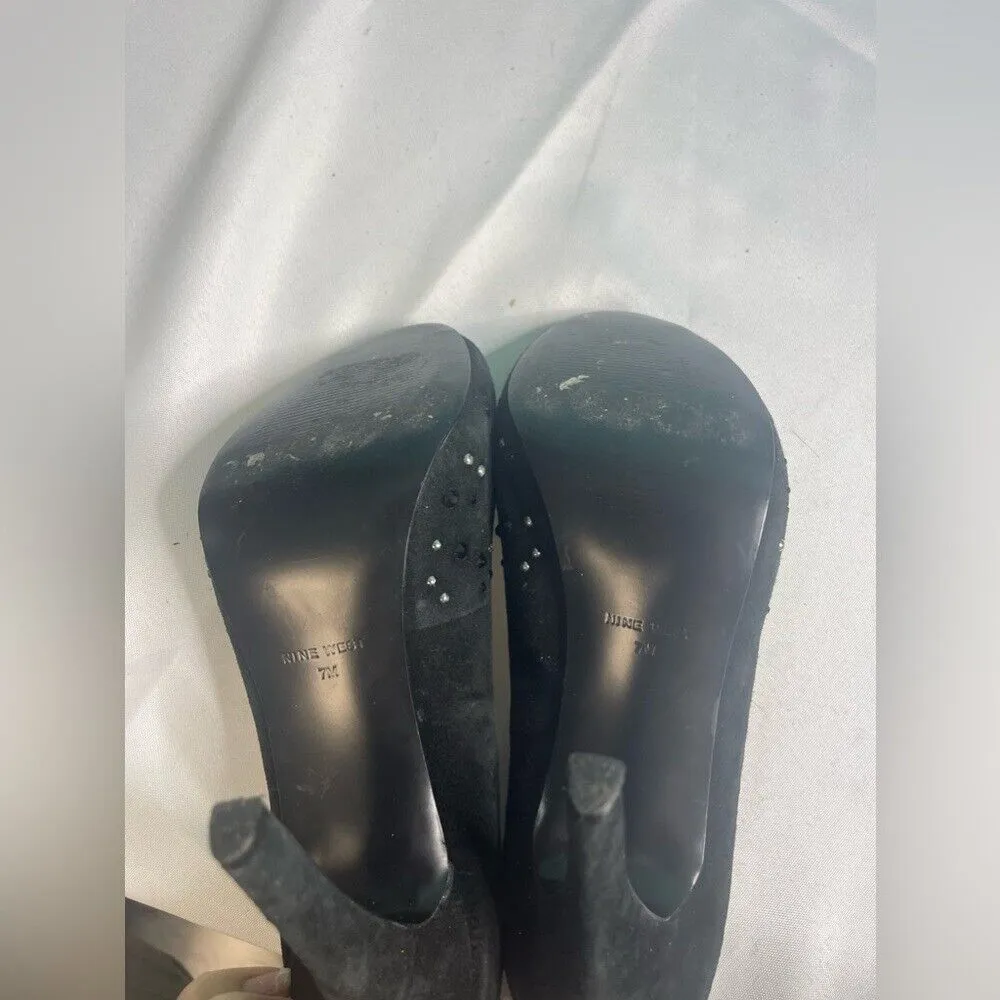 Nine West. Black Hill Peak toe‎  with studded  size 7 - Image 7