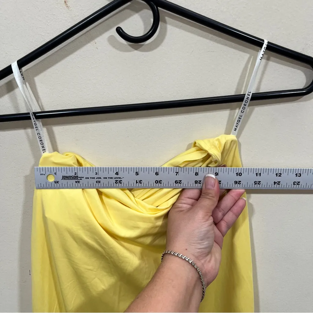 NWT Maygel Coronel Crisol maxi skirt one size yellow long maxi - Image 9