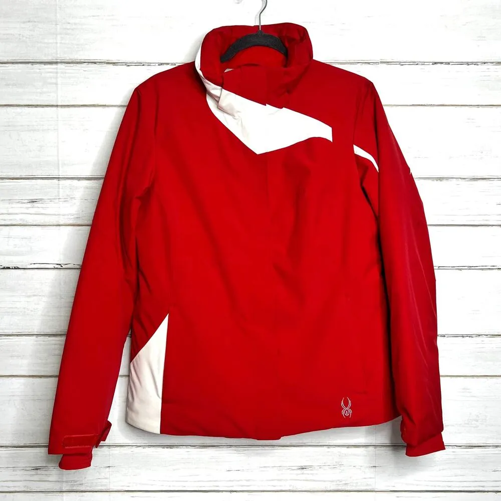 Spyder Amp Winter Ski Jacket Red White Women's Size 12 - Image 2