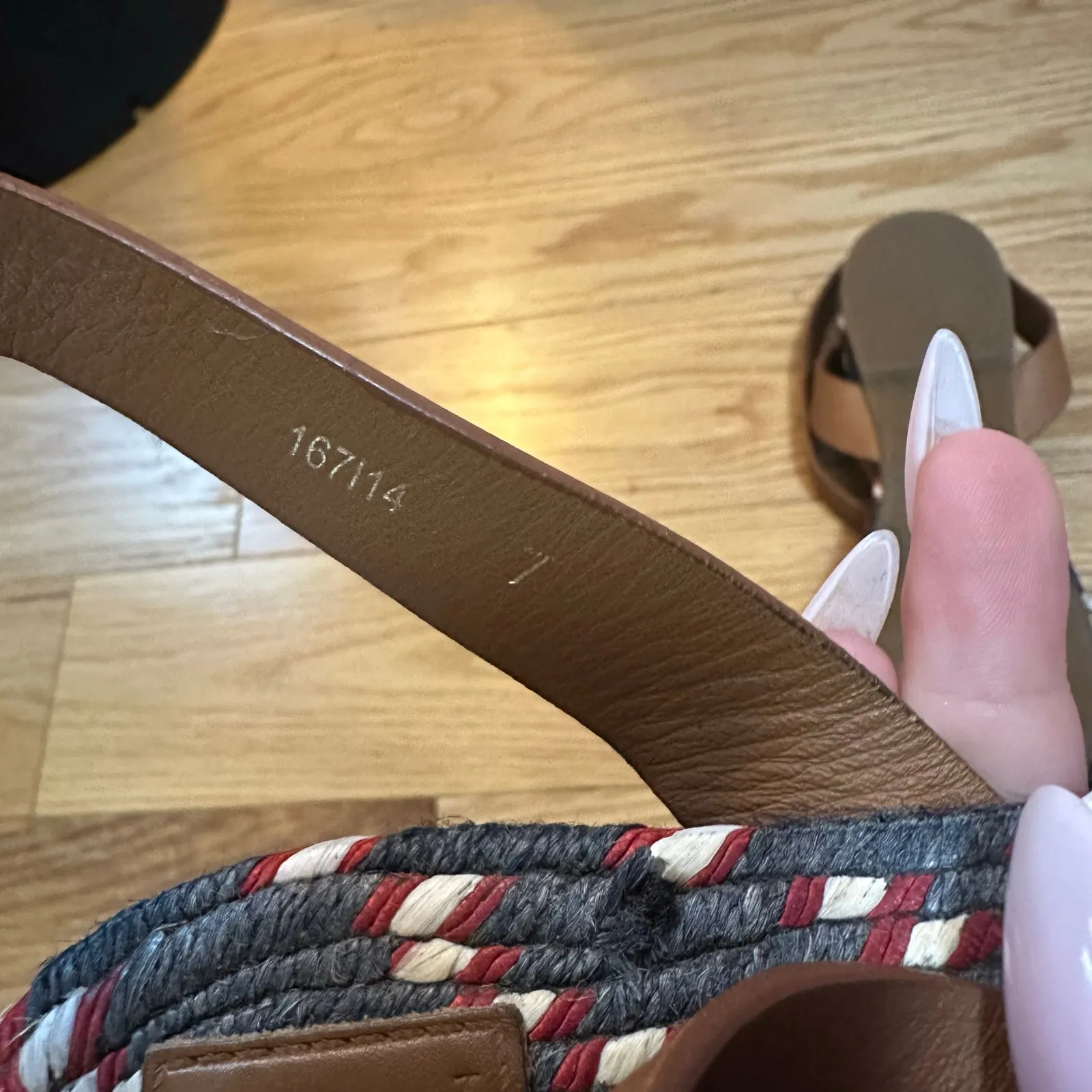 Tory Burch Braided Leather Flat Sandal Size 7 - Image 2