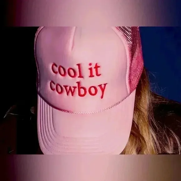 ❤️New❤️Cool It Cowboy trucker hat Pink - Image 2