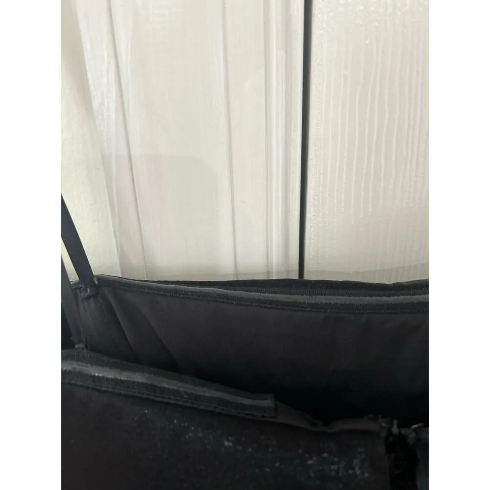 La Femme Black Shimmer A-Line Off the Shoulder Tulle Ballgown - Image 9