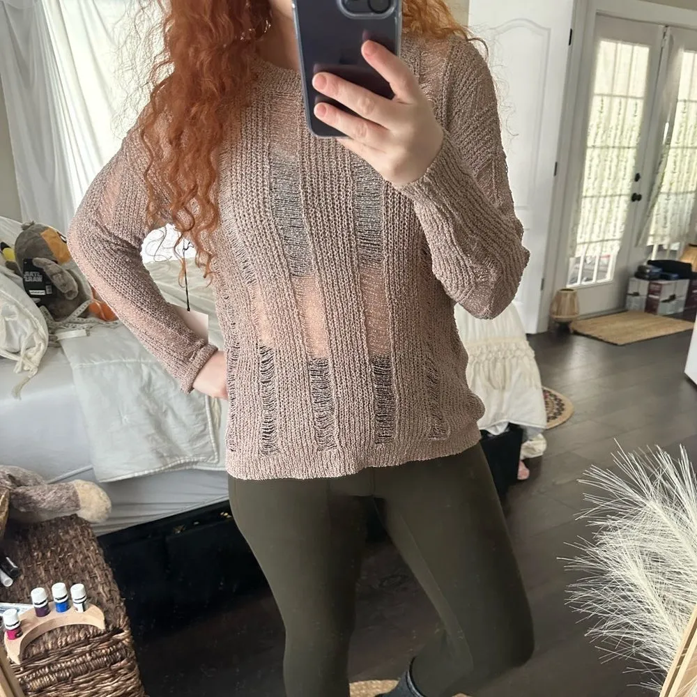 Revolve Superdown Women’s Small Nancy Open Rib Knit Sweater NWT New - Image 10