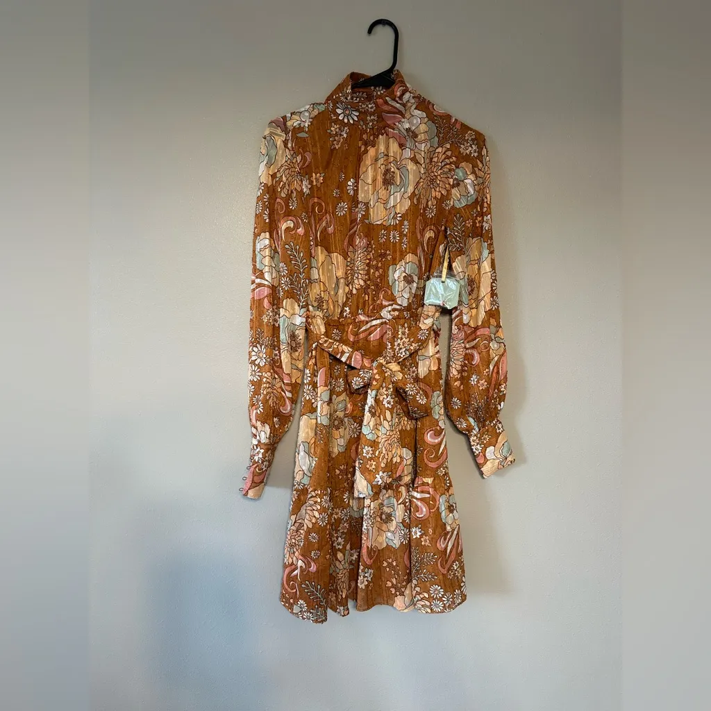 NWT Ryegrass Floral Orange Women's Dress Size undefined - Image 10