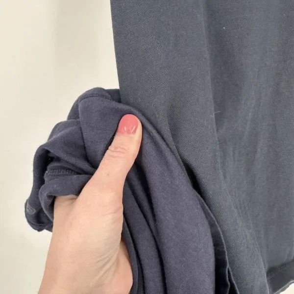 Armani‎ Exchange Women’s Dark Navy Polo Shirt Medium A|X Logo Buttons Cotton - Image 9