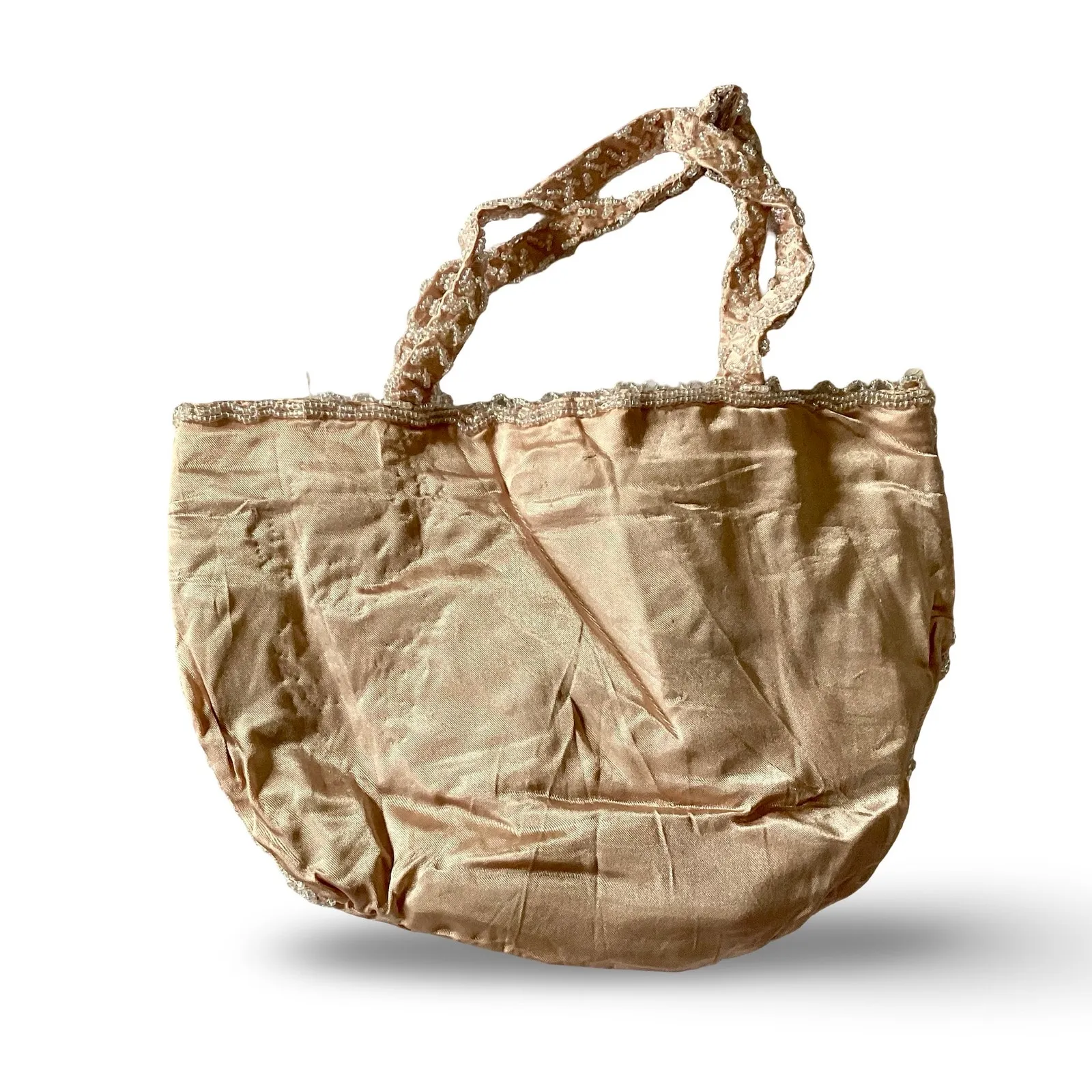 Small Beaded Purse White - Image 4