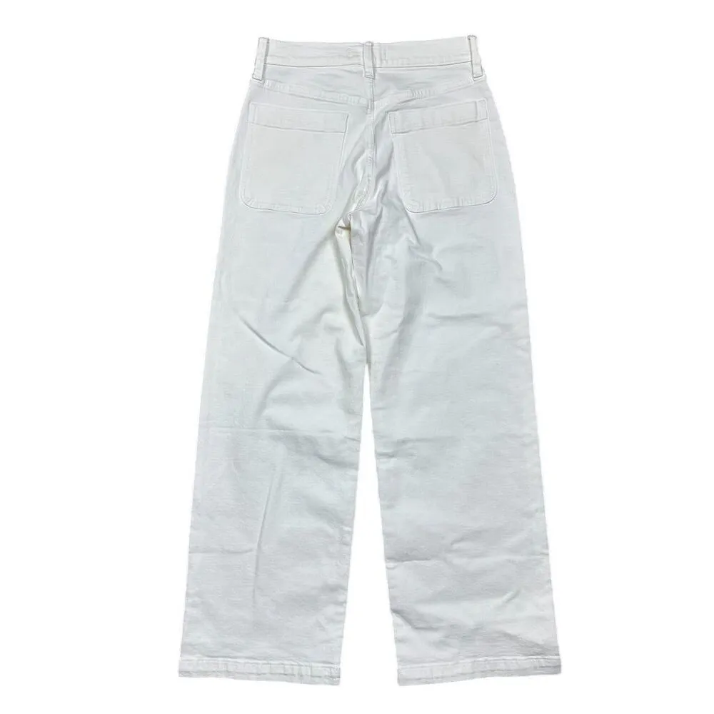 NWT Madewell Petite Emmett Wide-Leg Jeans White Size 26 Patch Pocket - Image 6