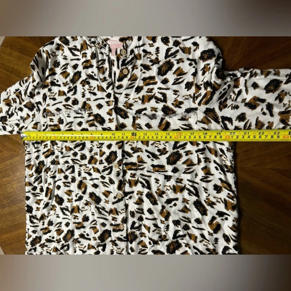 Show Me Your Mumu Marcella Shirt Cheetah Button Up Shirt Boho Chic Size XS - Image 4