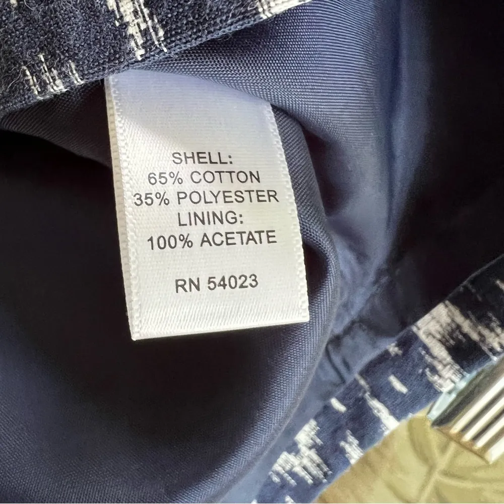 Banana Republic Navy Blue Ikat Strapless Dress 4 - Image 14