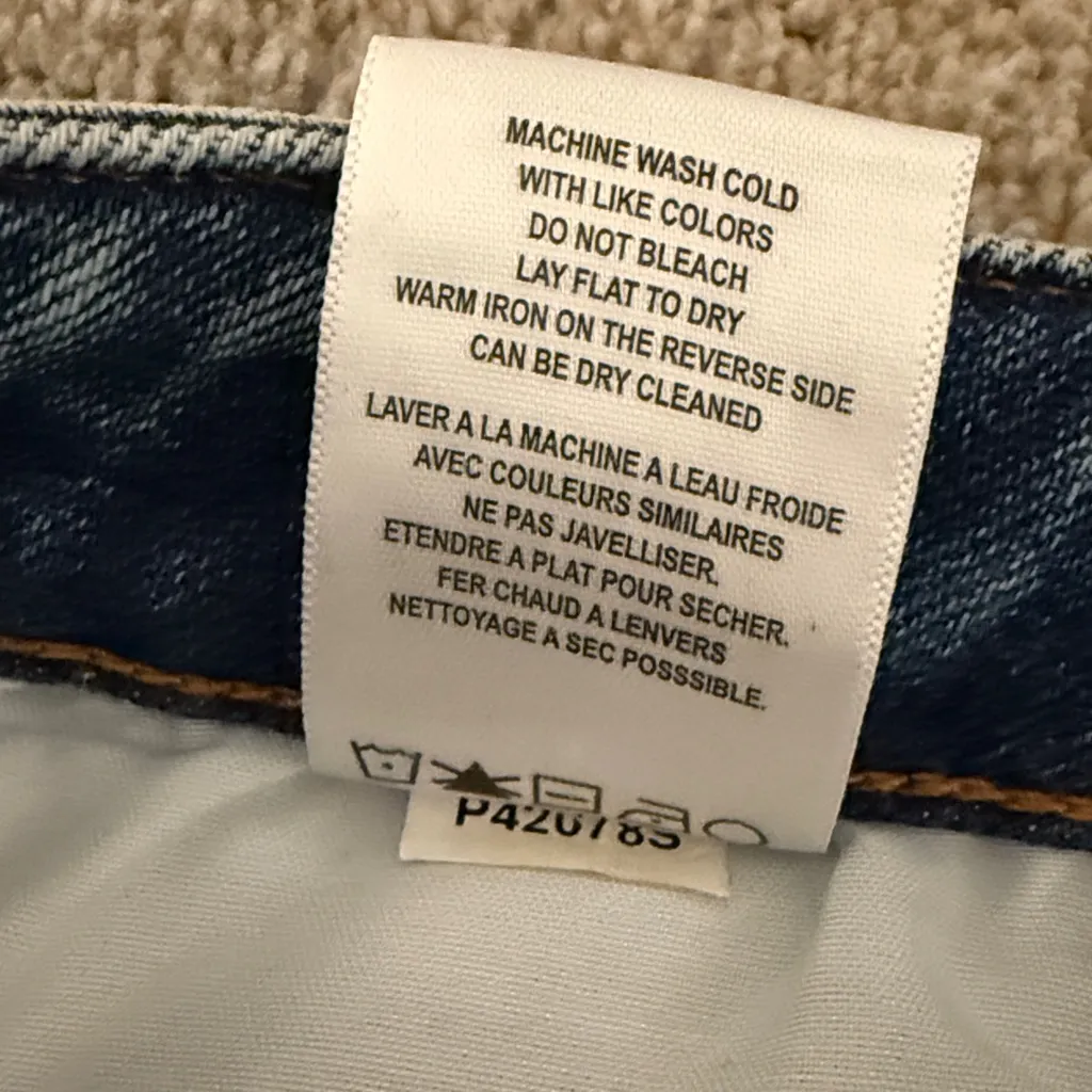 Driftwood Kelly straight leg jeans with side embroidery sz 27 - Image 4