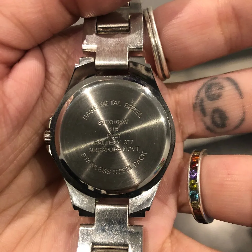 Stainless Steel Back Watch Silver - Image 3