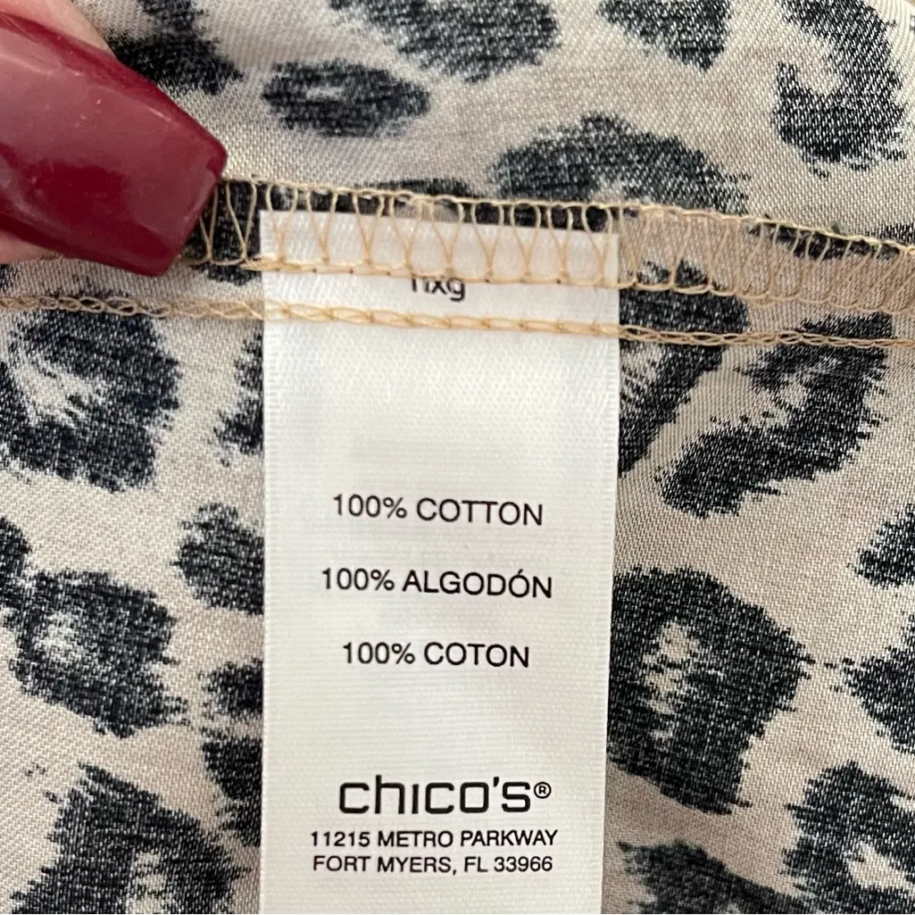 NWT Chico’s Animal Print Cheetah Leopard Locklyn Long Sleeve Blouse S Chico’s 0 - Image 10