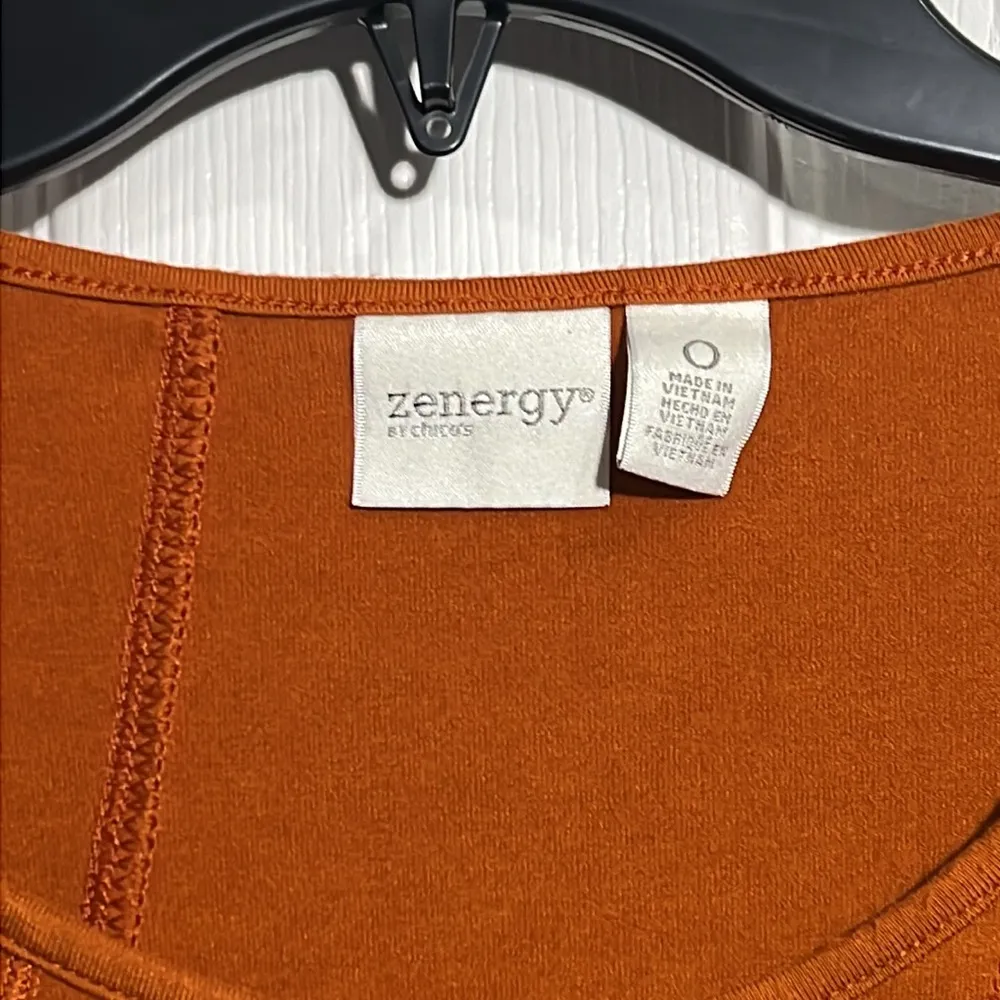 Zenergy by Chico’s Seam-Detail Tunic - Size Small (4) (Chico’s 0) Burnt Orange - Image 5