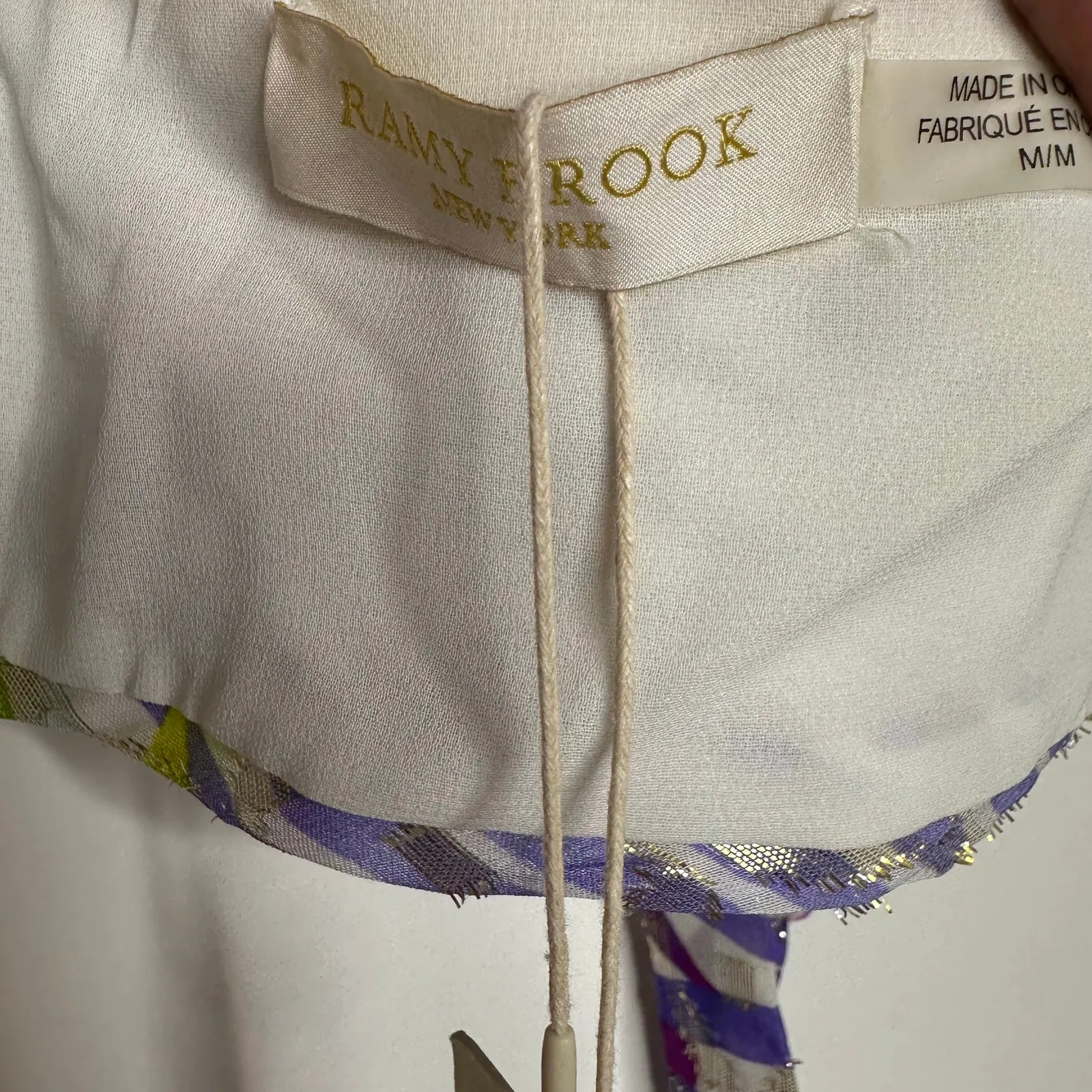 NWT Ramy Brook Printed Louisa Sequin Halter Crop Top Women's Size Medium - Image 6