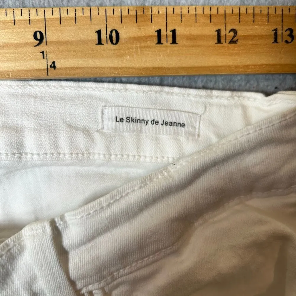 Frame Jeans Womens 30 White High Waist Distressed Ribbed Ankle‎ Skinny Jeans - Image 7