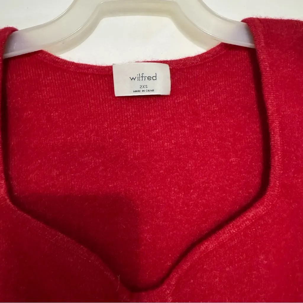 Aritzia Wilfred Greer Red Knit Sweater - Image 4