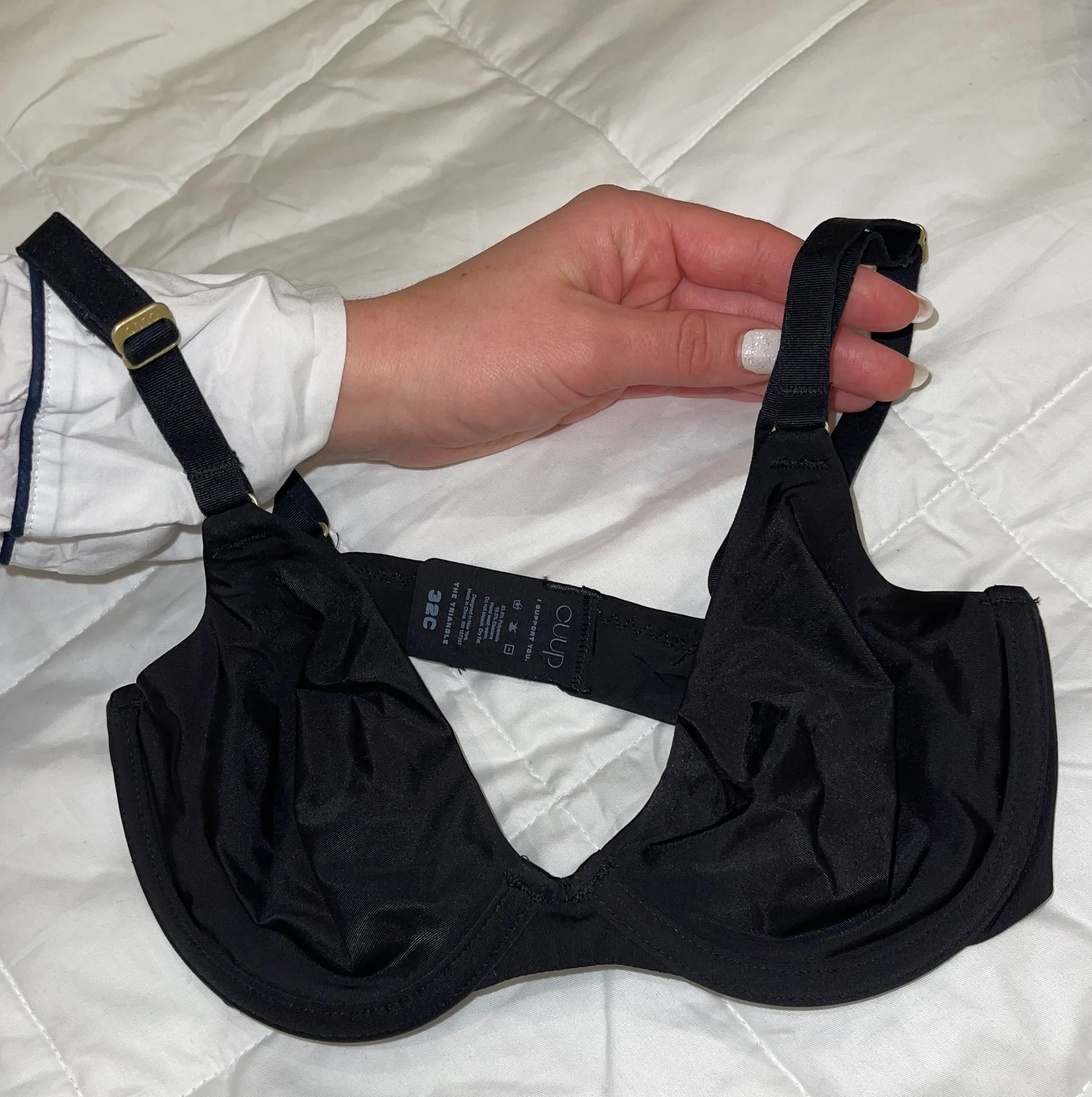 Cuup Triangle Bra Black Size M - Image 8