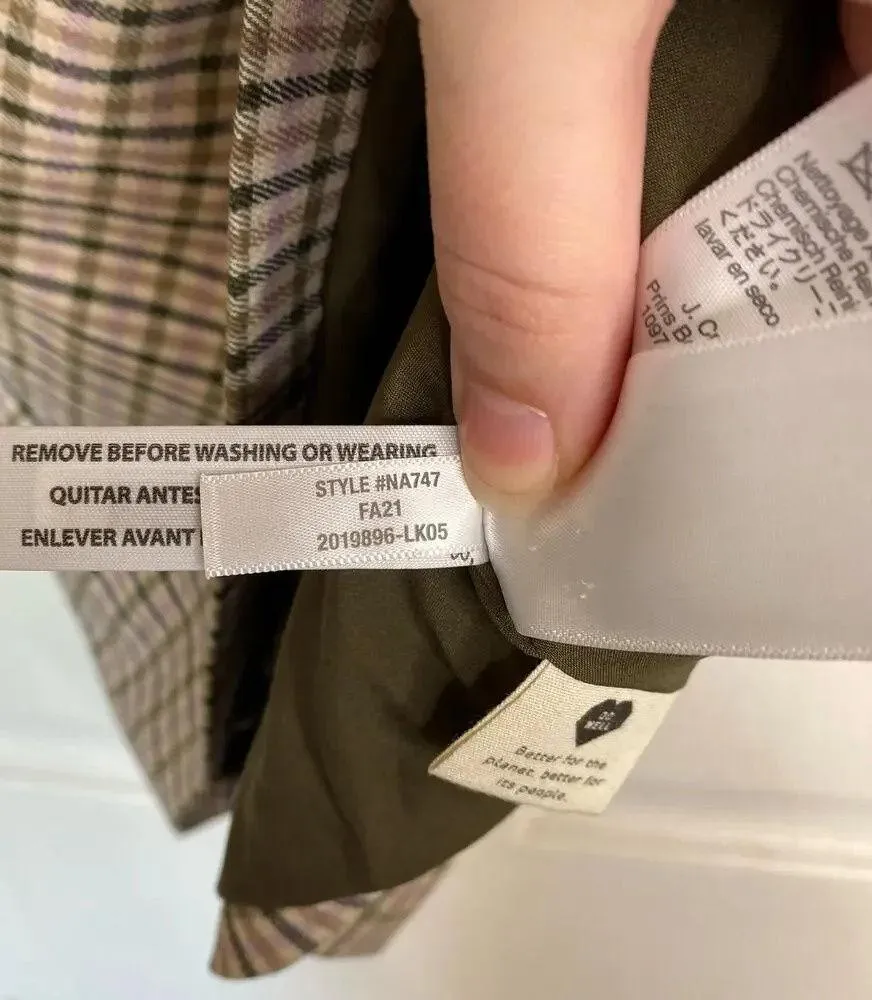 MADEWELL Dorset Blazer in Albermarle Plaid Preppy Academia Size XS Autumn Fall - Image 9