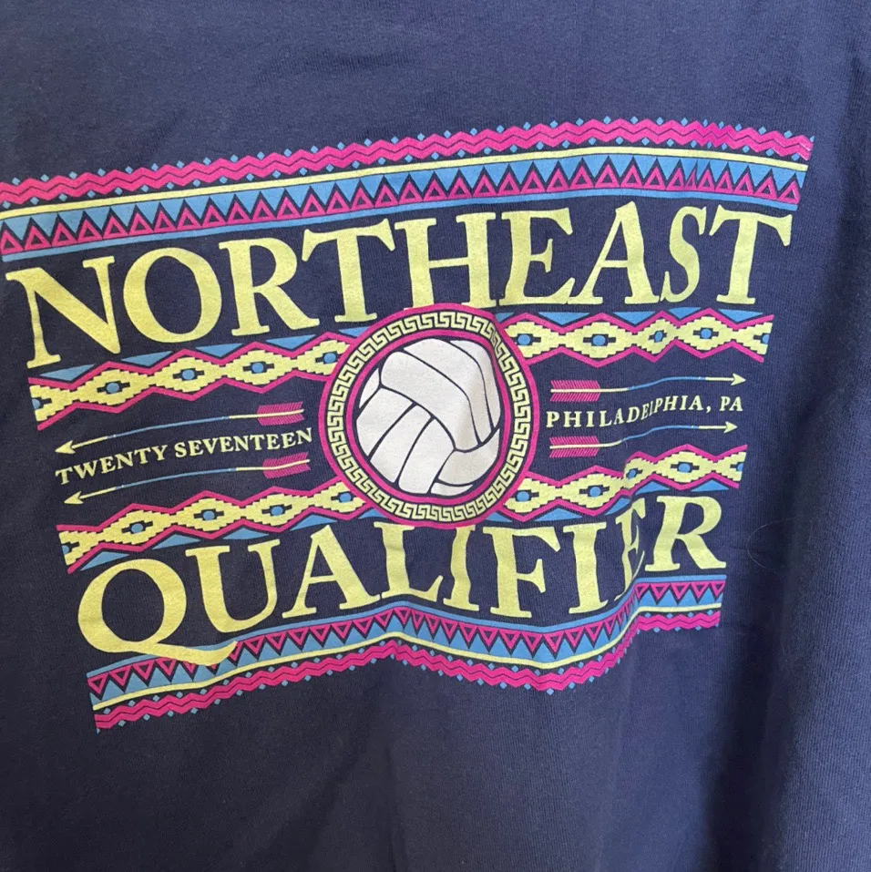 Northeast Qualifier Volleyball Sweatshirt Blue Size M - Image 4