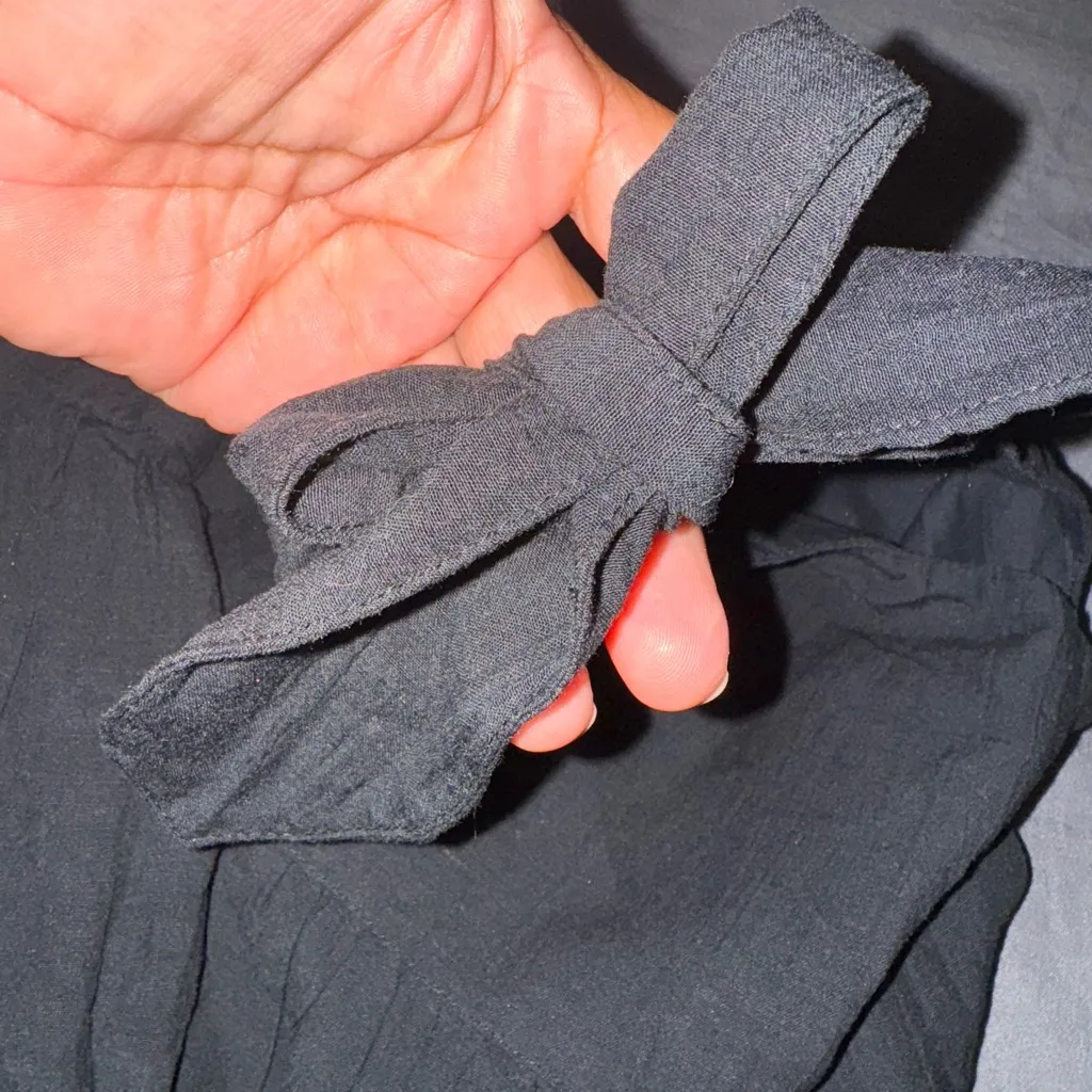 GAP Black Tie Front Tank Top - Image 5