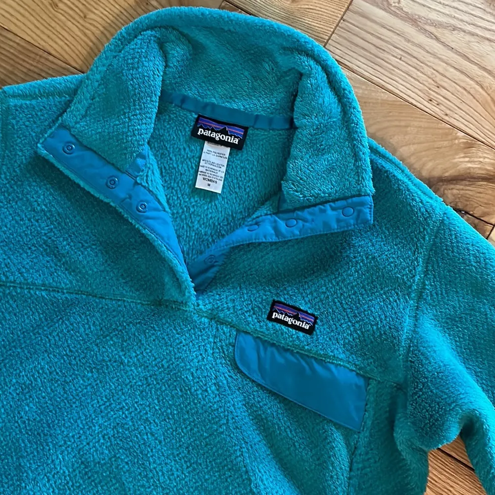 Patagonia Women’s Retool Snap-T Pull Over Fleece, Sz Medium, Teal - Image 2