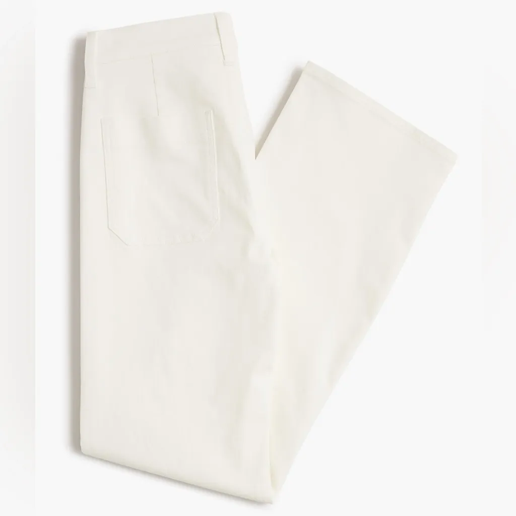 J.CREW White Tall slim wide-leg sailor jean in all-day stretch Size 32 Tall - Image 4