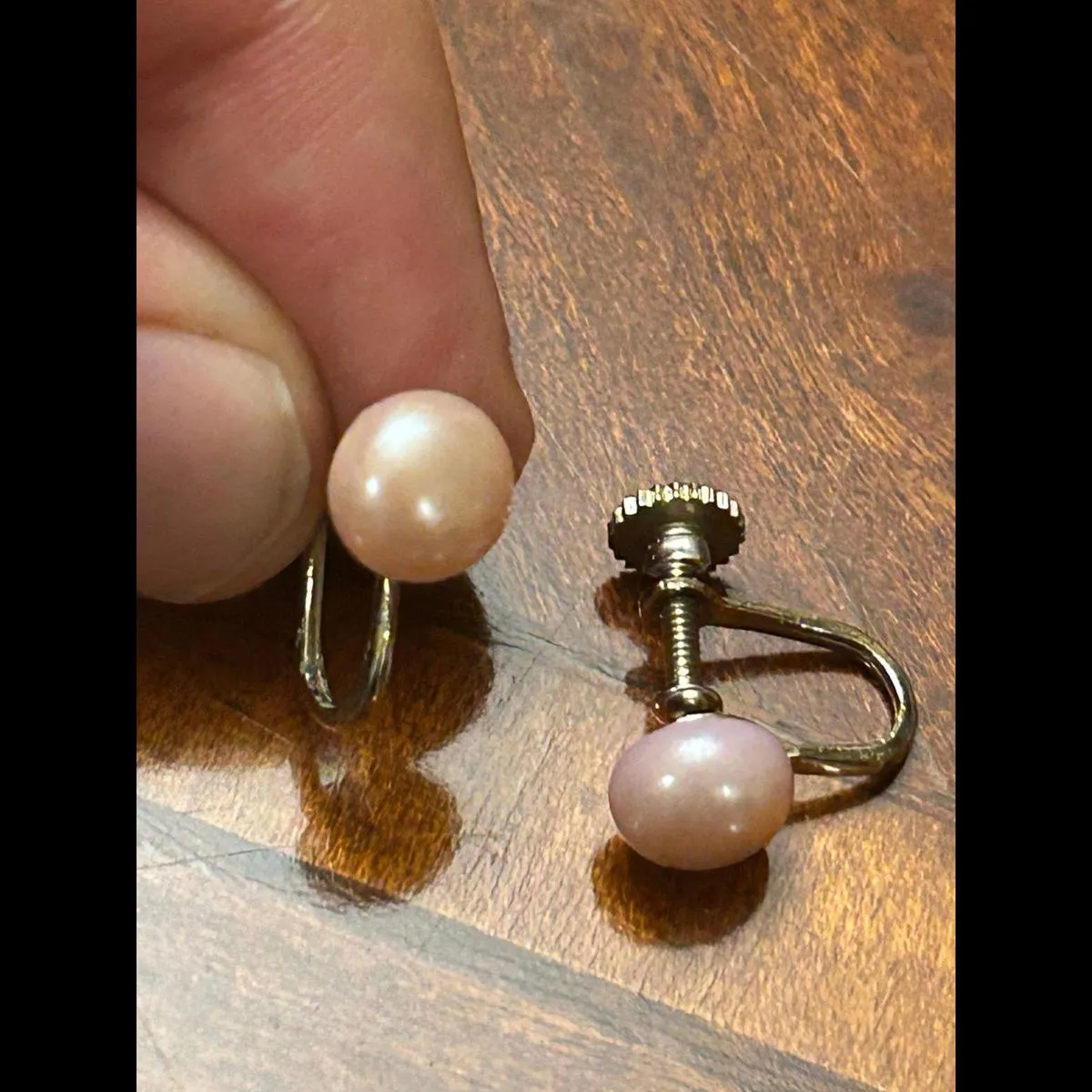 Vintage no hole earring light pink fashion jewlery Silver - Image 3