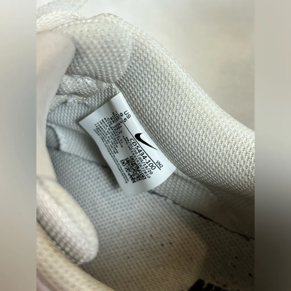 Nike White Court Vision Woman’s Low Top Athletic Trendy Streetwear Shoes Sz 9.5 - Image 5