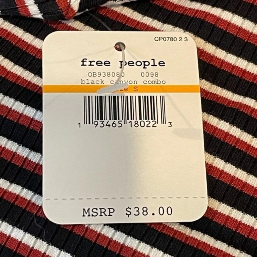 Revolve Free People Show Me Stripe Tube Top Black Combo Size Small - Image 9