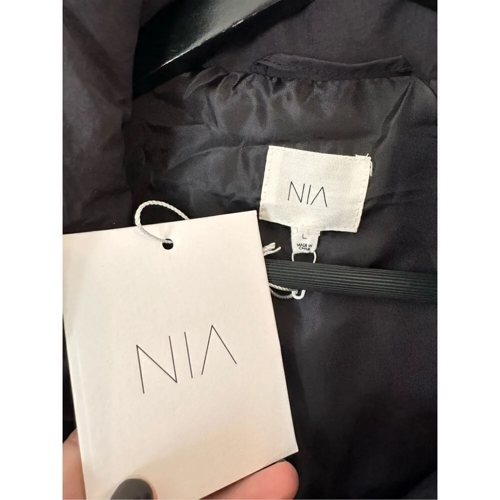 NWT NIA The Brand Nylon Puffer Vest in Black Size Large - Image 6