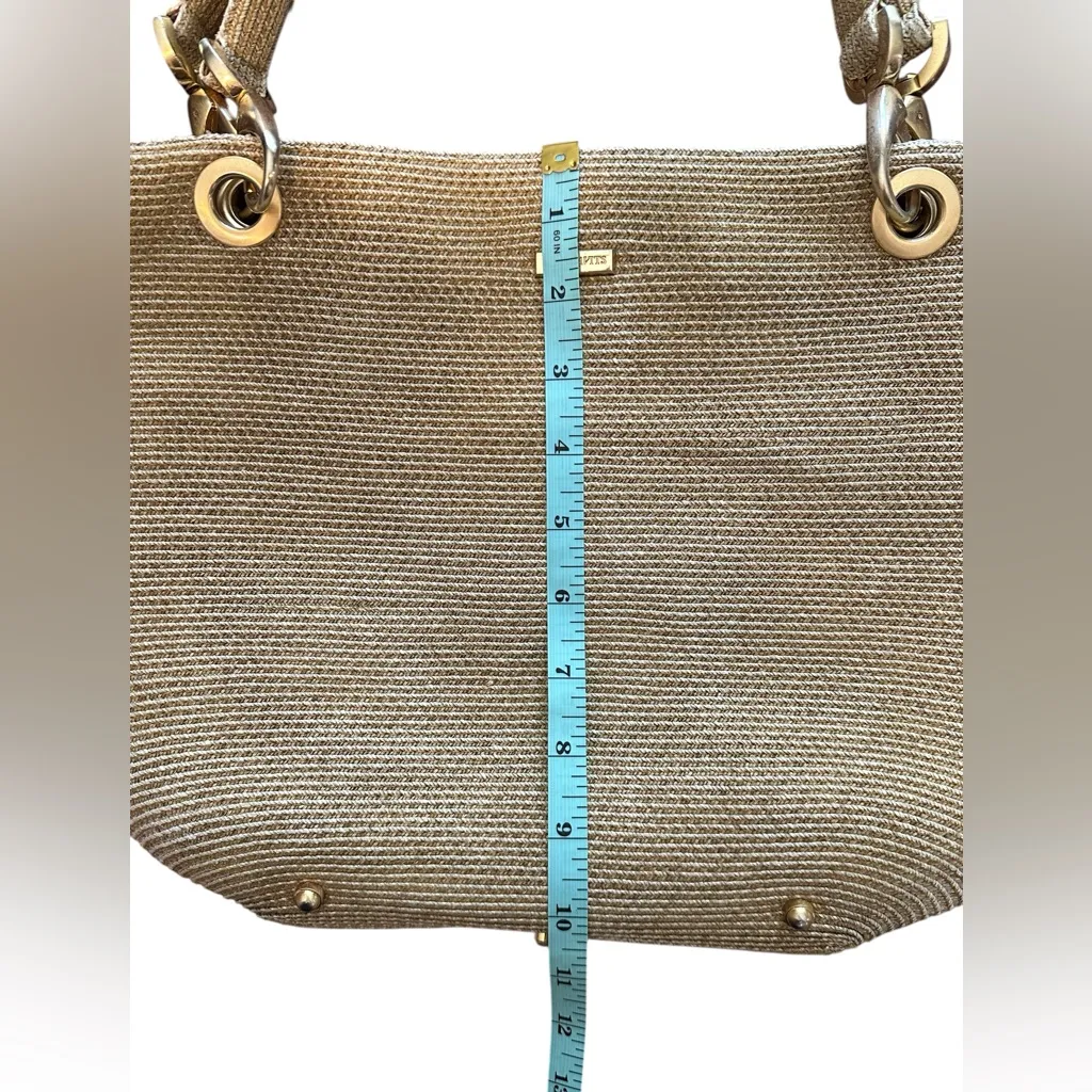 Eric Javits Straw Rattan Tote Shoulder Bag Tan - Image 11