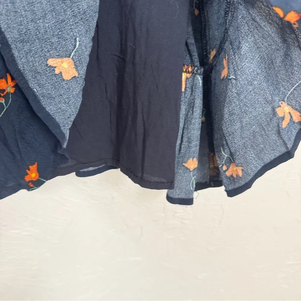 Dress Forum Revolve Blue Floral Long Sleeve Mini Dress Womens M Ruffled Girly - Image 8