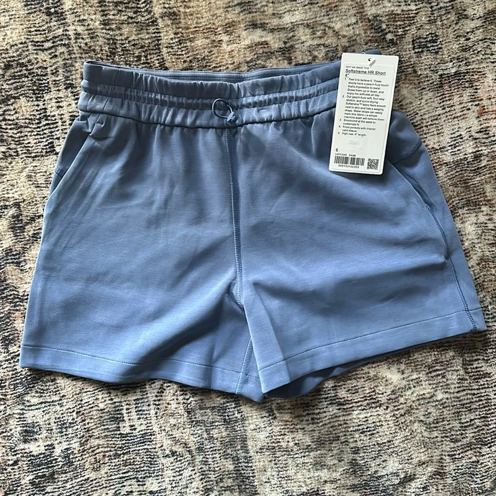 Lululemon  NWT Softstreme High-Rise Short 4" Oasis Blue - Image 6
