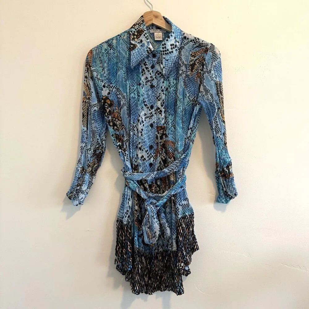 Alberto Makali Dress Women S Layer Ruffle Animal Flare Core Cruise milano paris - Image 3