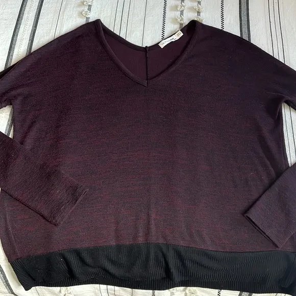 Rag & bone jean • Heathered vneck sweater top - Image 9