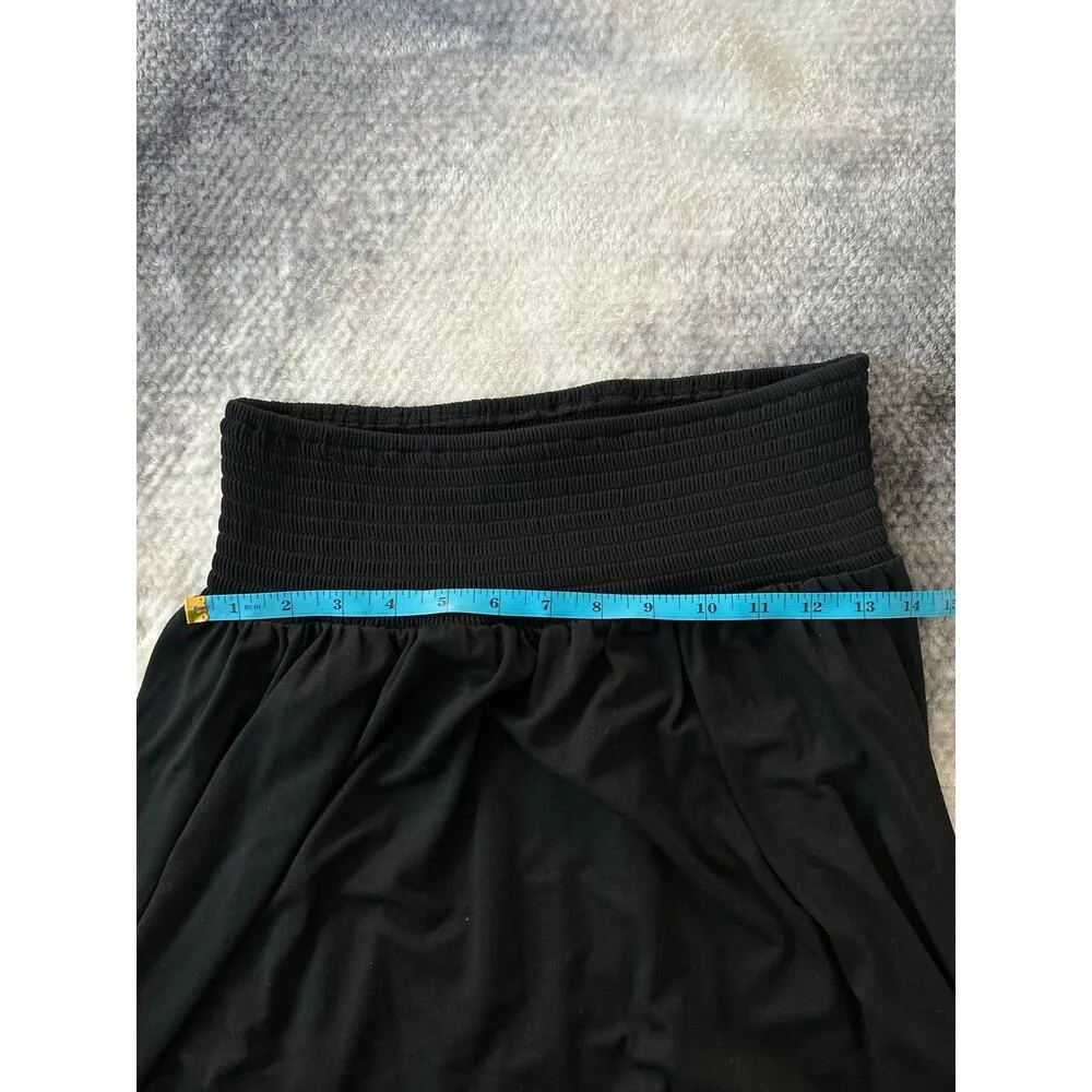 NWOT Susana Monaco Revolve Black Smocked Maxi Drop Waist Skirt Size Small - Image 5