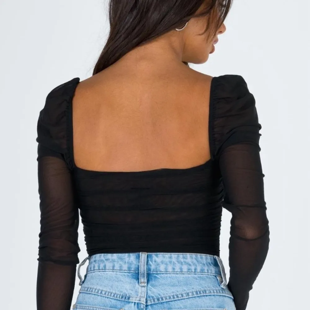 Princess Polly  Asher black mesh long sleeve bodysuit - Image 2