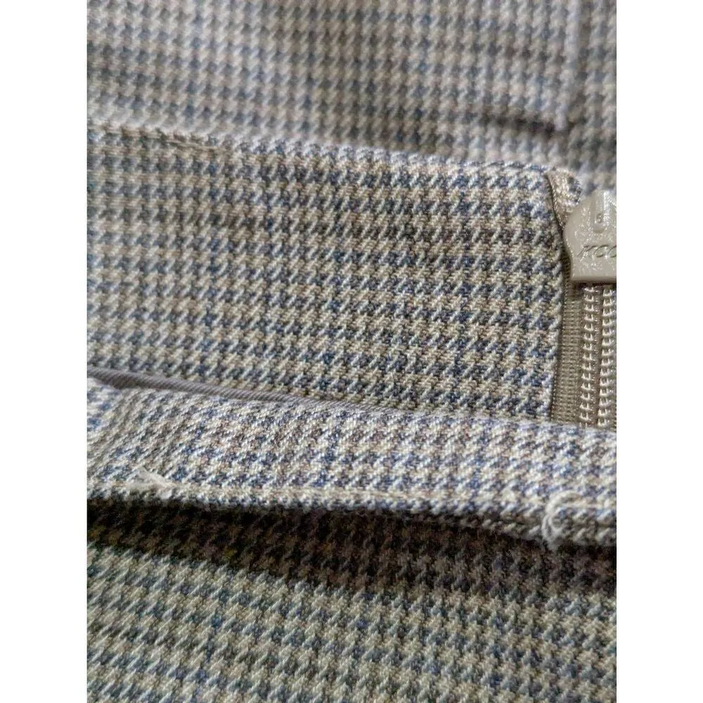 MNG houndstooth brown A-line mini skirt Medium - Image 6