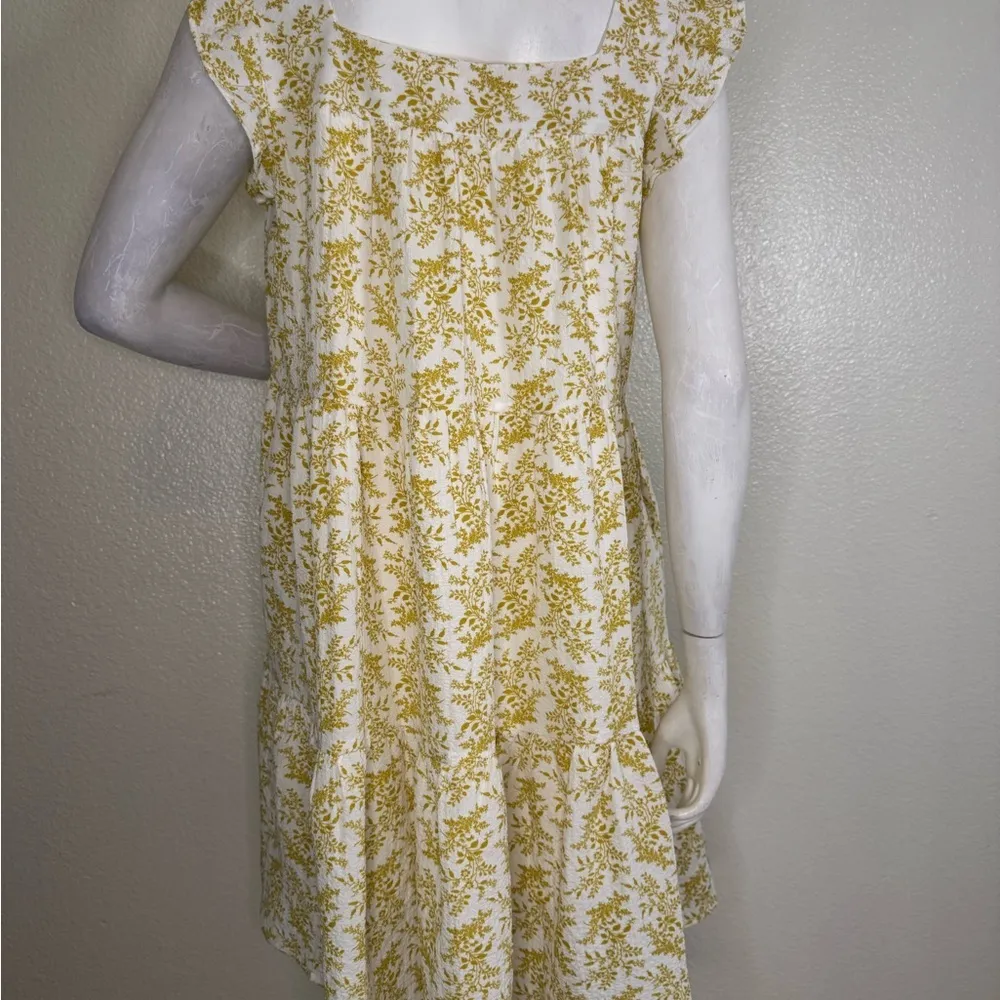 Ces Femme Dress Size Medium In Yellow Floral. #94 - Image 7