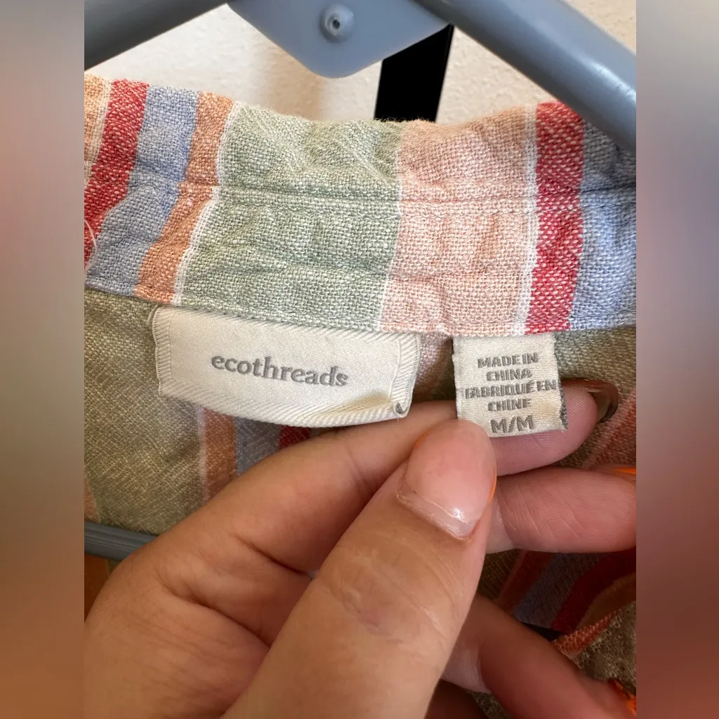 Eco threads size medium linen shirt - Image 3