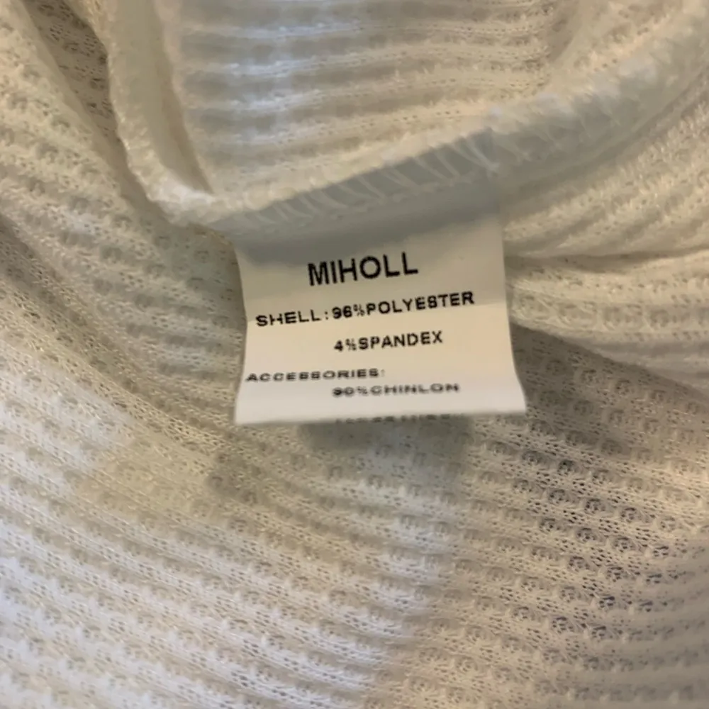 White Miholl long sleeve with lace sleeves, size L, festivals, bridal shower Size L - Image 6