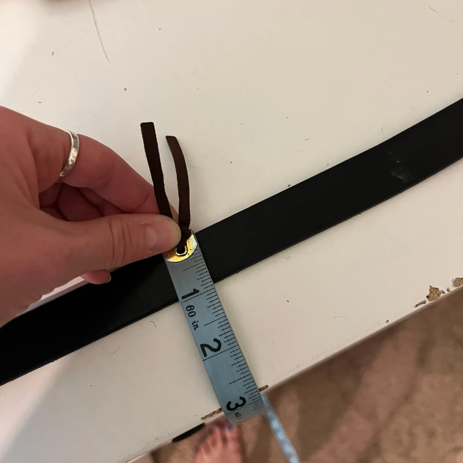 Eddie Bauer USA Made Genuine Italian Leather Worn in Unisex Belt Size XL - Image 6