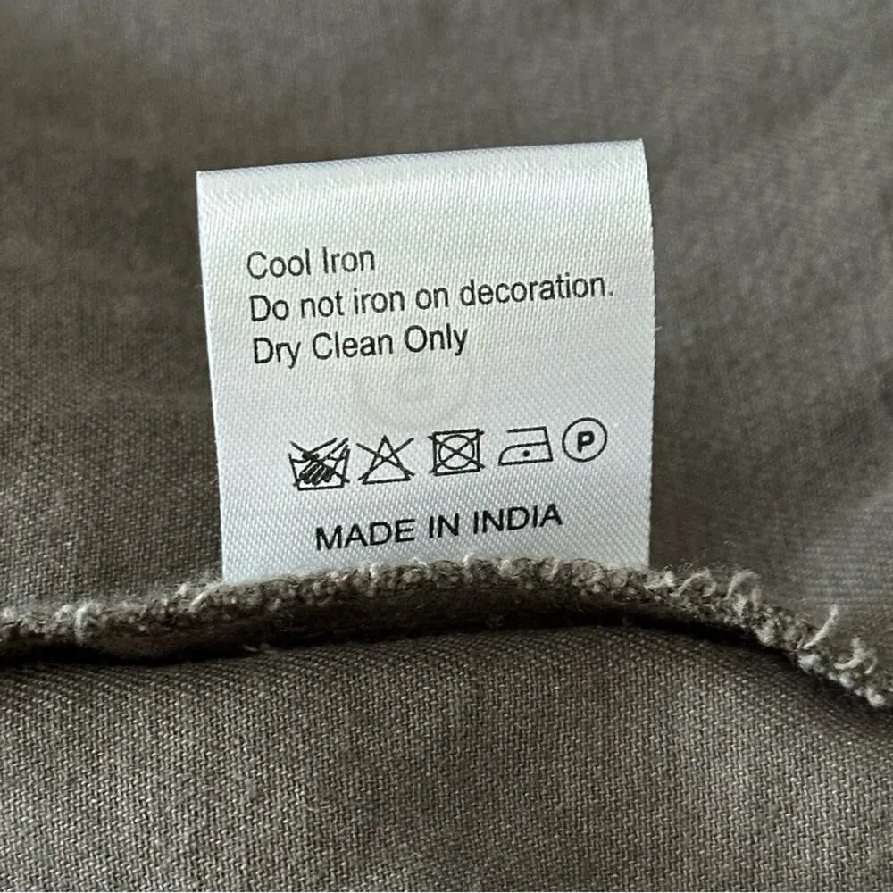 Love Sam L Olive Green Travis Cargo Beaded Embroidered Military Snap Up Jacket - Image 12