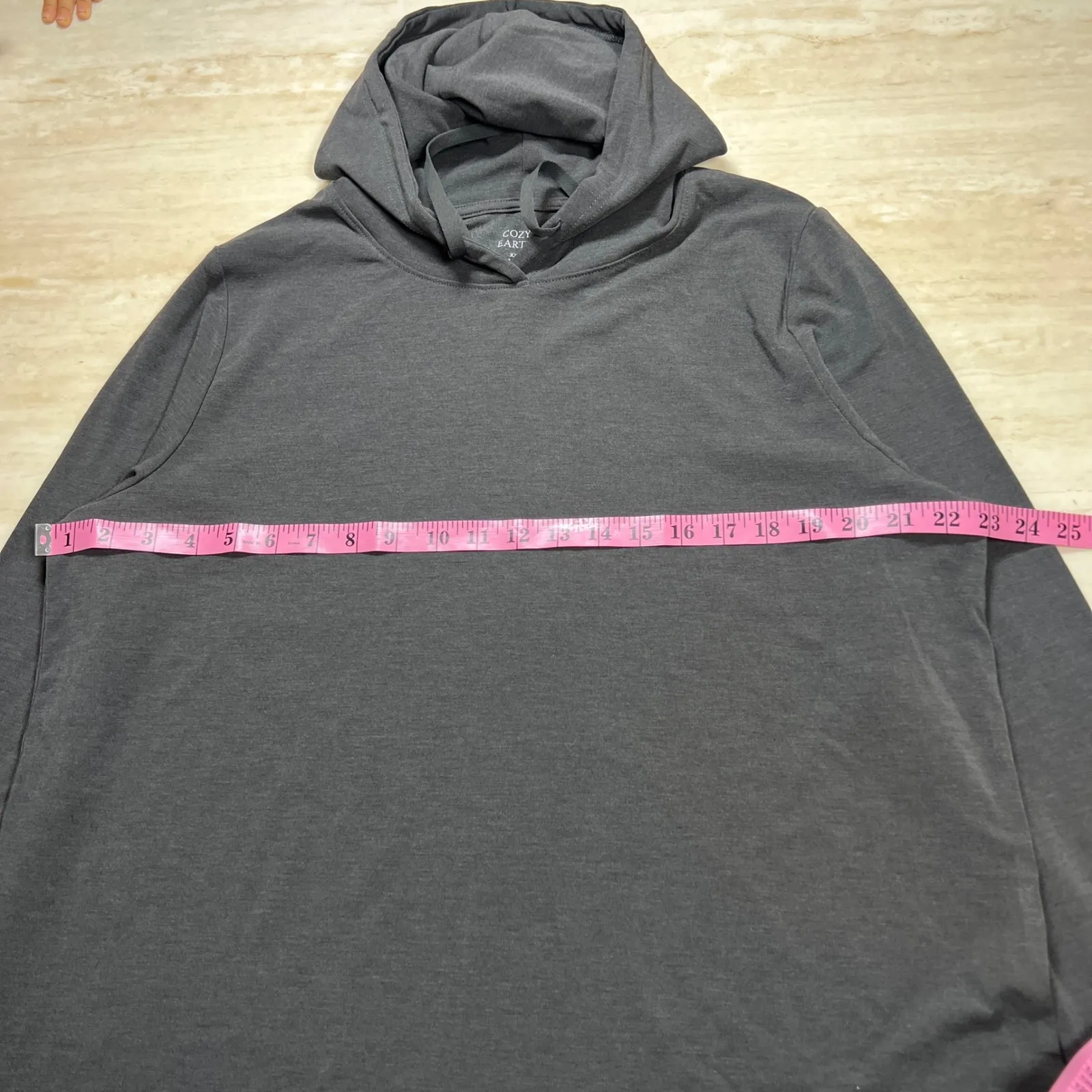 Cozy Earth Hoodie XXL Gray Long Sleeve Pullover Lightweight Lounge - Image 8