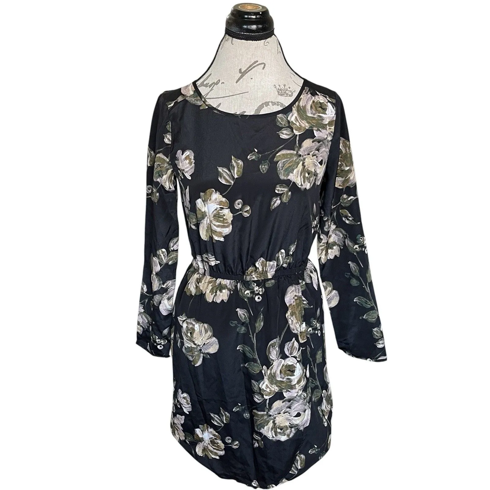 J.Crew Womens Dress Sz 00 Floral Date night Dinner Party Cocktail Neutral Earthy - Image 2